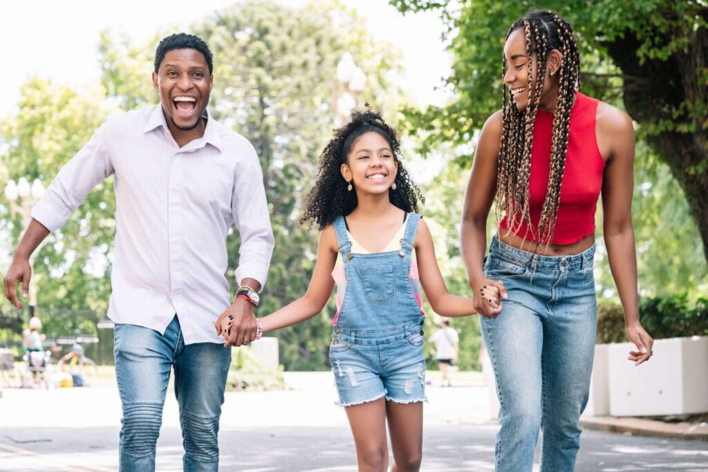 Out door Family Smile